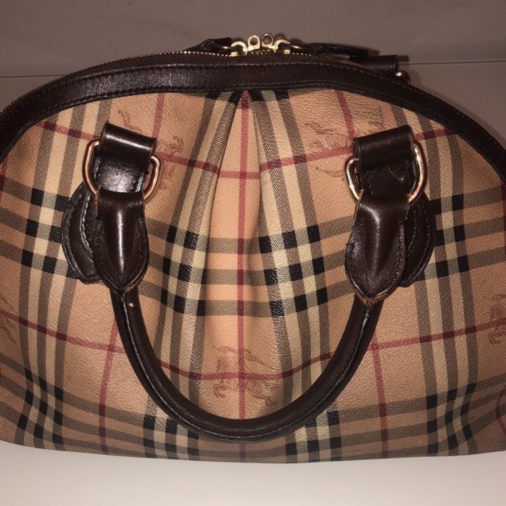 Burberry Checkered print hobo bag